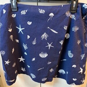 Navy Blue Sea Life Print SKORT!